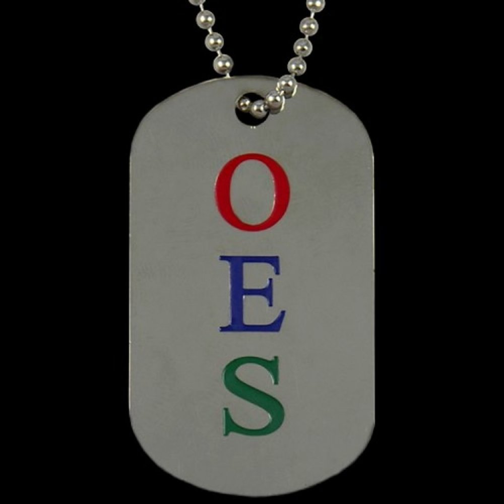 OES Eastern Star Double Side Dog Tag Necklace - Picture 2 of 2